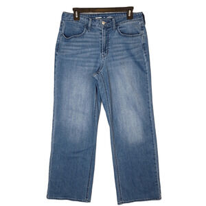 Old Navy Women's Size 10 (Fits 31x29.5) High-Rise Wow Wide Leg Blue Denim Jeans